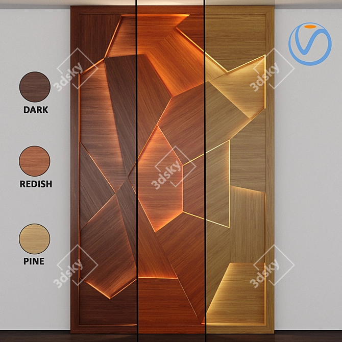 Versatile 3D Wood Panel 3D model image 1