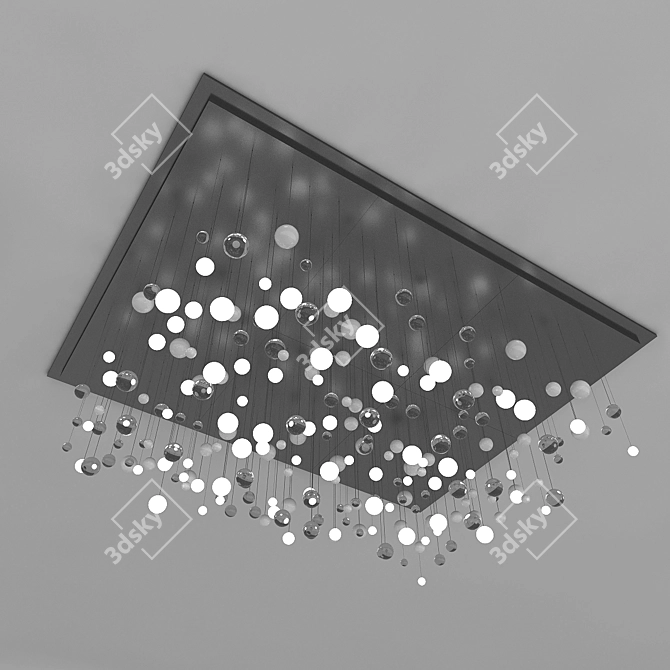 Sleek Modern Ceiling Light 3D model image 2