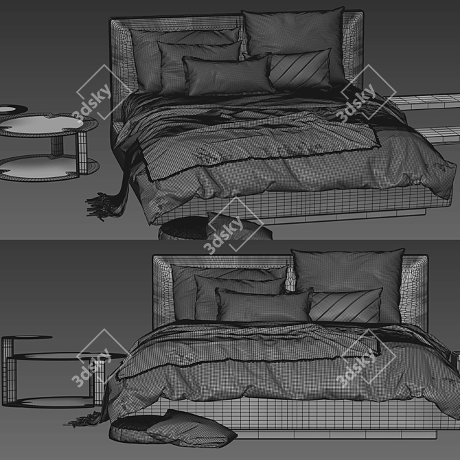 Richard Bed - Elegant and Contemporary Design 3D model image 3