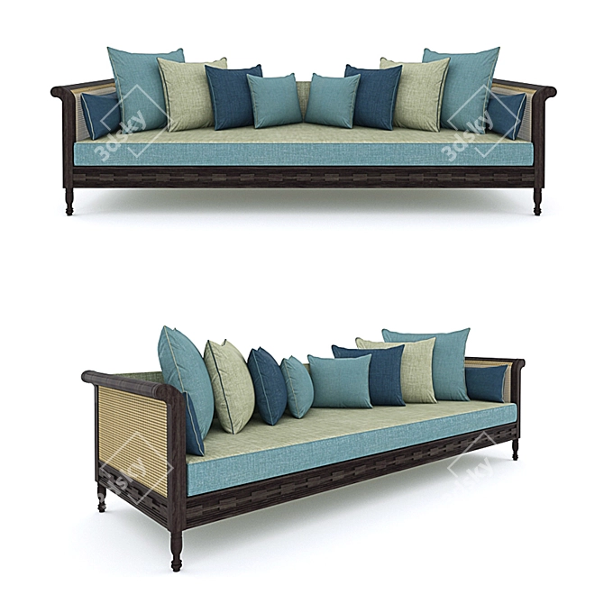 Regal Comfort: Herakles Sofa 3D model image 2