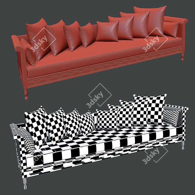 Regal Comfort: Herakles Sofa 3D model image 3