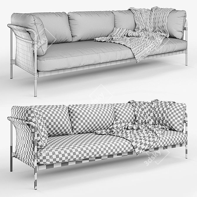 Modern UVW Unwrapping Can Sofa 3D model image 3