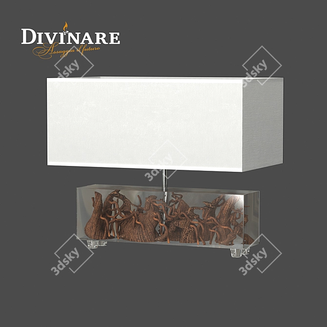 Divinare Selva 3401Q09 TL-1 OM: Elegant Acrylic and Metal Table Lamp 3D model image 1