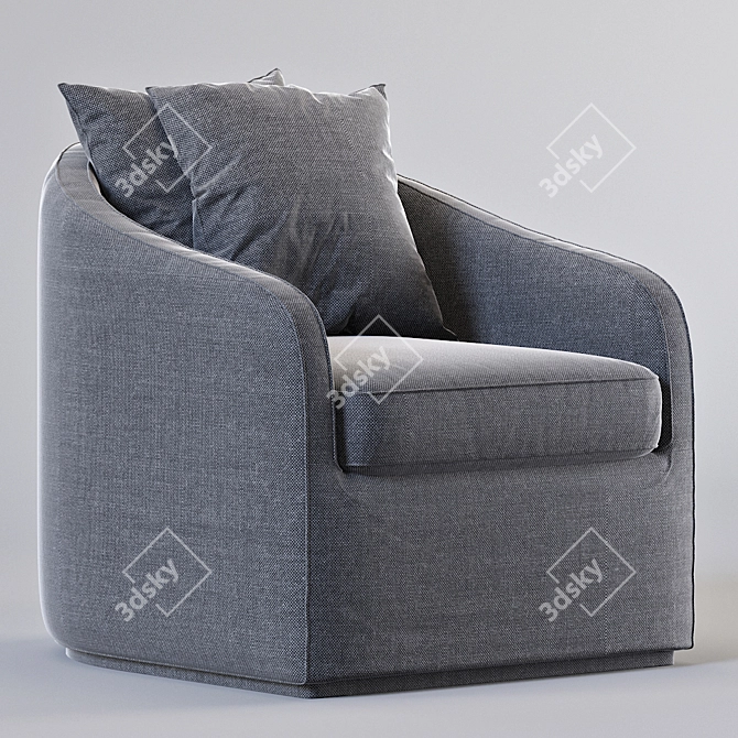 Anniston Swivel Slipcovered Armchair 3D model image 1