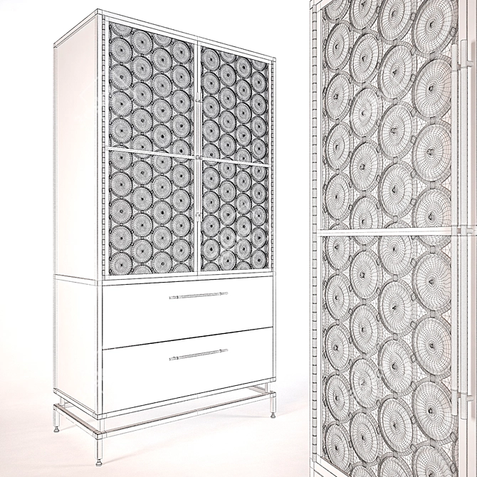 Rondelle Glass Disc Armoire 3D model image 3