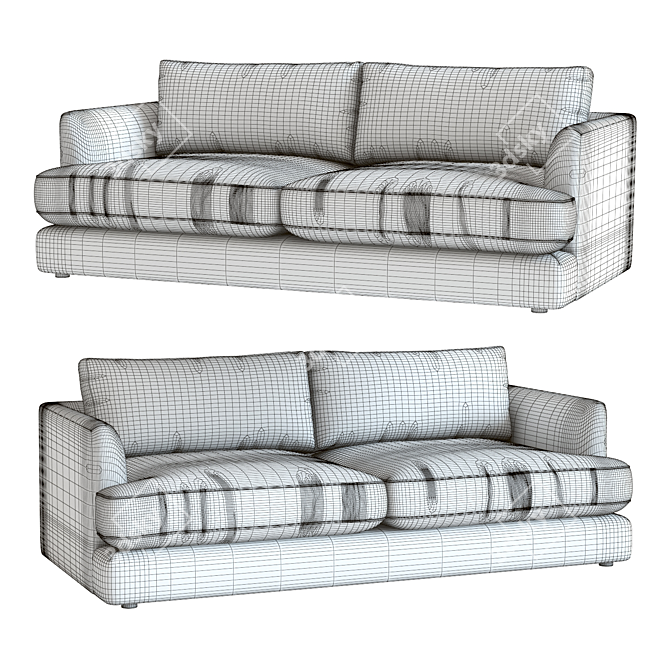 Modern West Elm Haven Sofa 3D model image 3