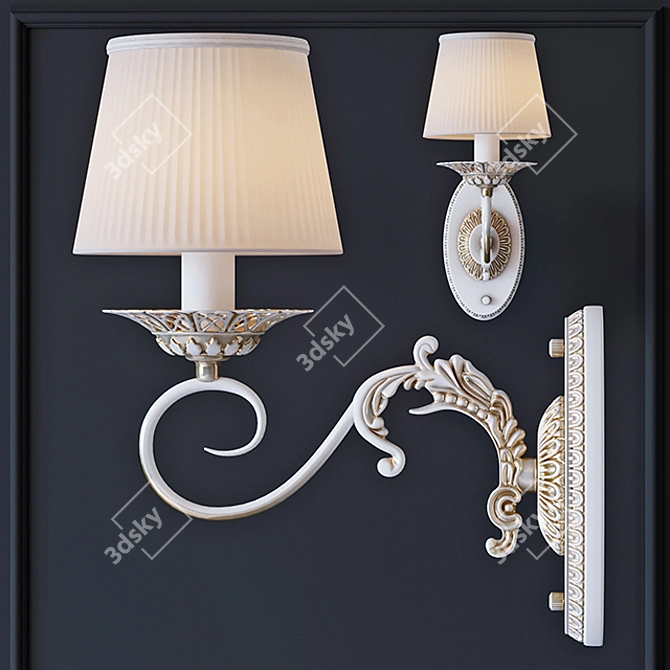 Elegant German MW-Light Sconce 3D model image 2