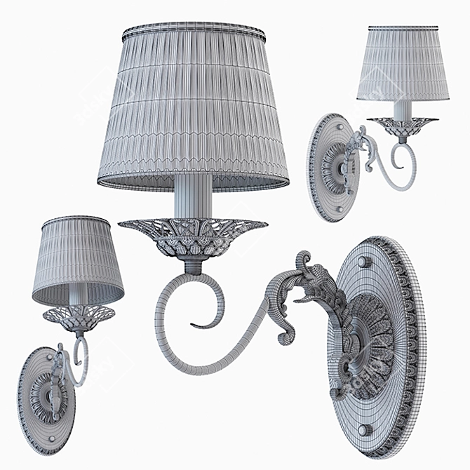 Elegant German MW-Light Sconce 3D model image 3