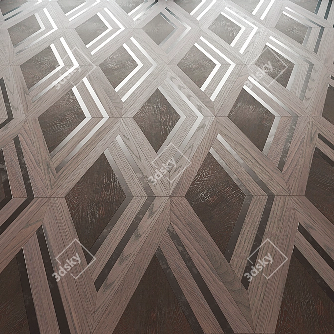 Luxury Diamond Parquet by Luciano Zonta 3D model image 1