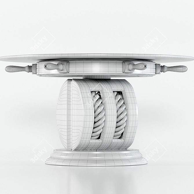 Sea Club Steering Wheel Table 3D model image 3