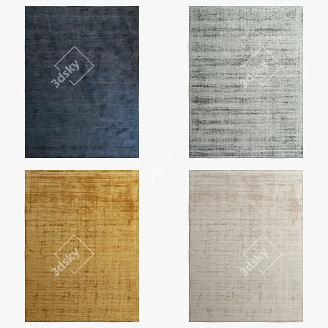 Elegant Echo Rugs: Sable, Or, Sauge, Abysse 3D model image 2