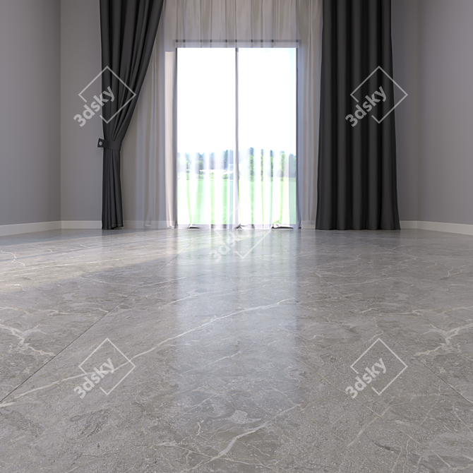 Luxe Marble Flooring: HD Texture & Versatile Materials 3D model image 2