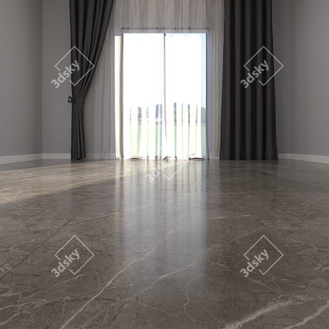 Luxury Marble Floor Tiles 3D model image 2