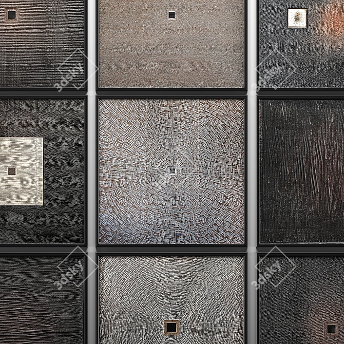 Luxury Wood Wall Art 3D model image 2