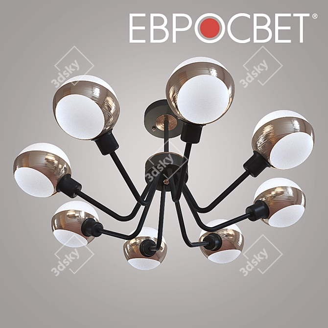 Title: Eurosvet Jasper Loft Ceiling Chandelier 3D model image 1