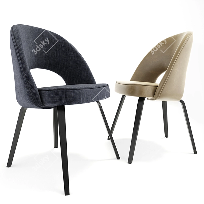 Saarinen Side Chair: Modern Elegance for any Space 3D model image 1