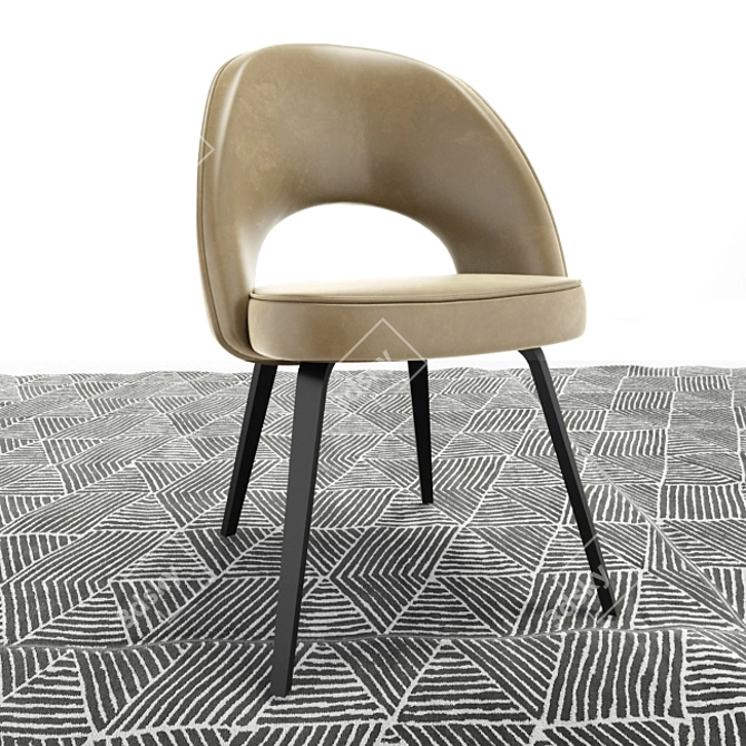 Saarinen Side Chair: Modern Elegance for any Space 3D model image 3