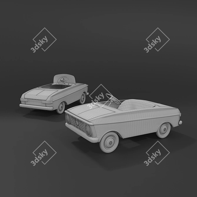 Pedal Car for Kids: No Steering, Suspension or Drive 3D model image 3