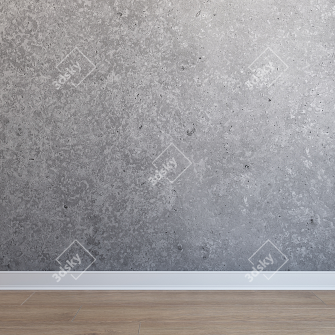 Seamless Concrete Texture: Versatile Interior/Exterior Design 3D model image 1