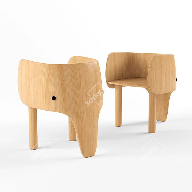 Elephant Table & Chair Set 3D model image 2