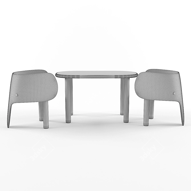 Elephant Table & Chair Set 3D model image 3