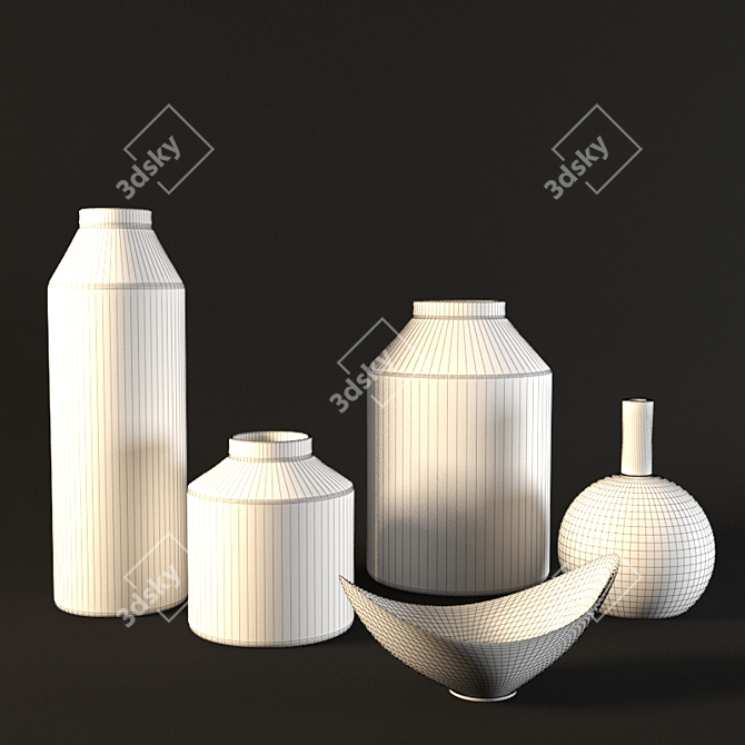 4K Textured Vase: Unique & Plugin-Free 3D model image 3