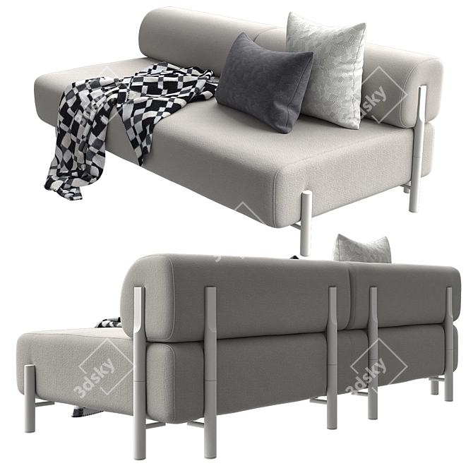 Modern Hem Palo 2-Seater Sofa 3D model image 2
