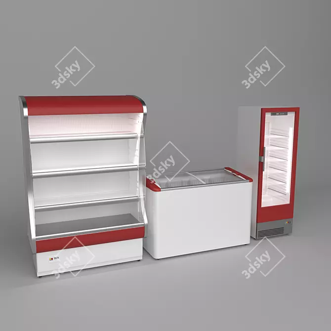 Commercial Fridge Equipment 3D model image 1