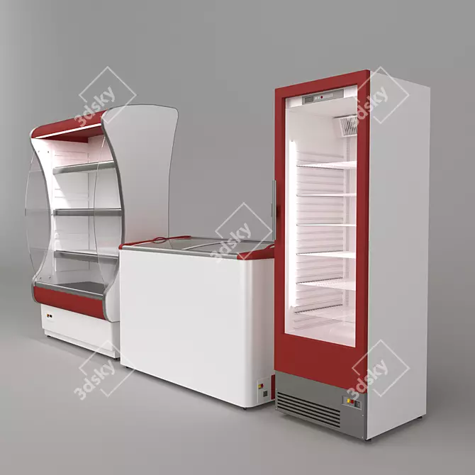 Commercial Fridge Equipment 3D model image 3