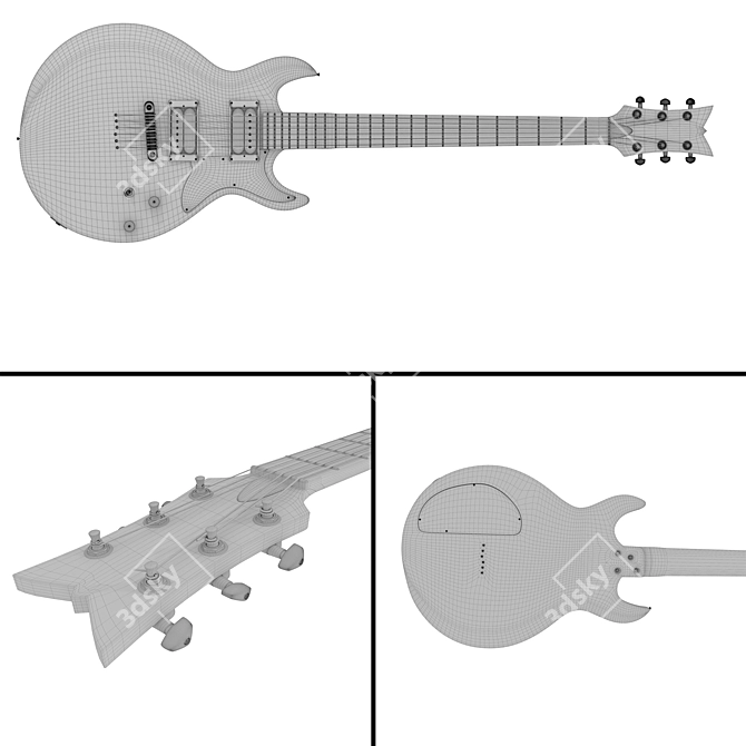 Electric Guitar CGR: 232367 Polygons 3D model image 3