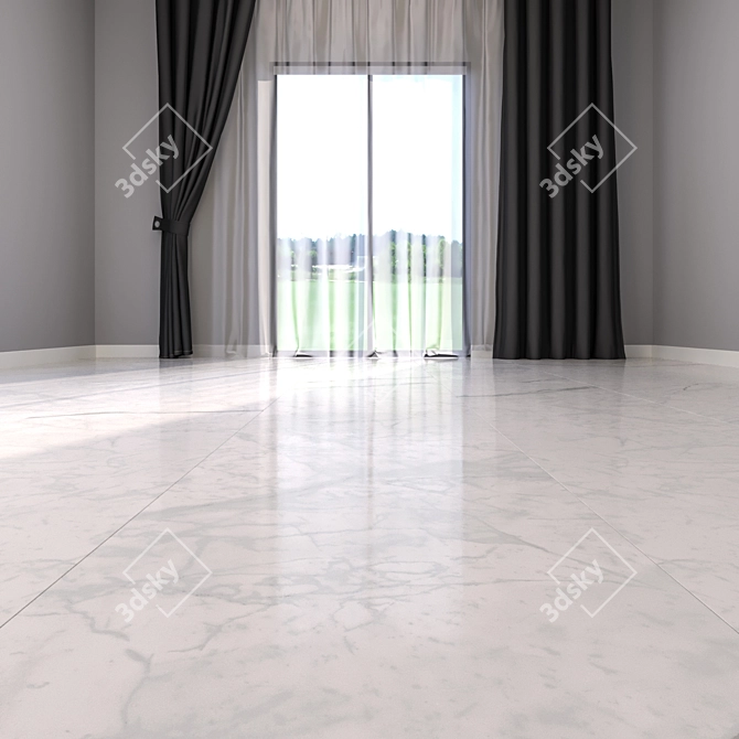 Luxury Marble Floor Tiles 3D model image 2