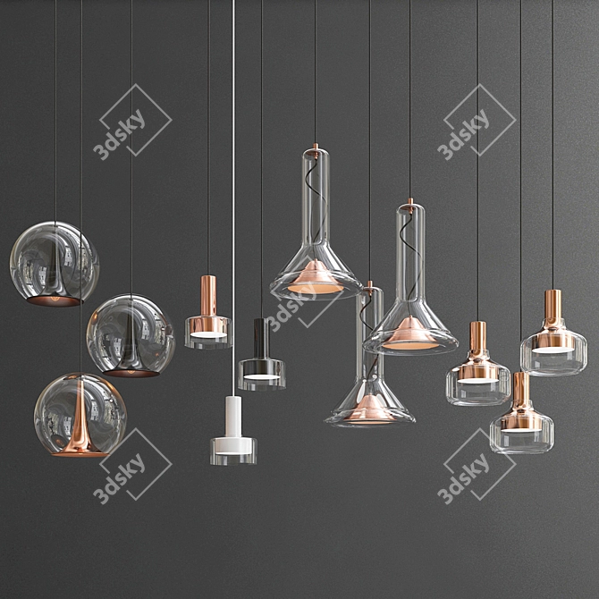 Elegant Pendant Lights Collection 6 3D model image 1