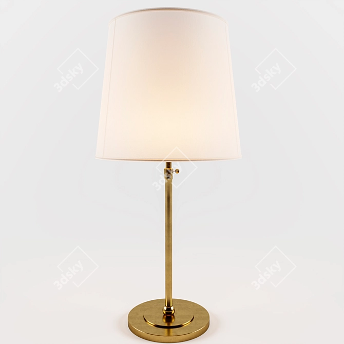 Antique Brass Bryant Table Lamp 3D model image 1