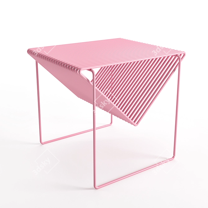 Sleek Wire Coffee Table 3D model image 1