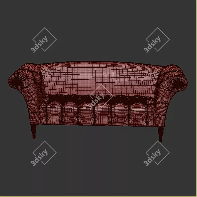 Cozy Elegant Sofa 3D model image 3