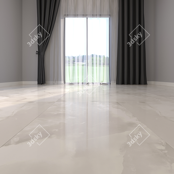 HD Marble Floor: Stunning Multisub-object Material 3D model image 2