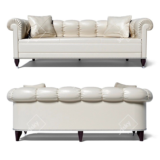 Baker Paris Sofa: Timeless Elegance 3D model image 1