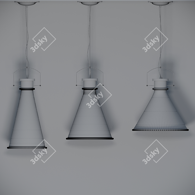 Elegant Trio of Ceiling Lights 3D model image 3