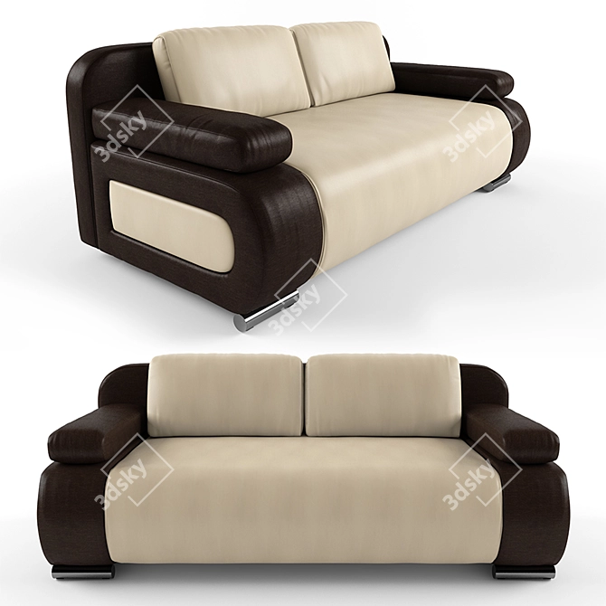 Minimalist Futuristic Sofa 3D model image 1