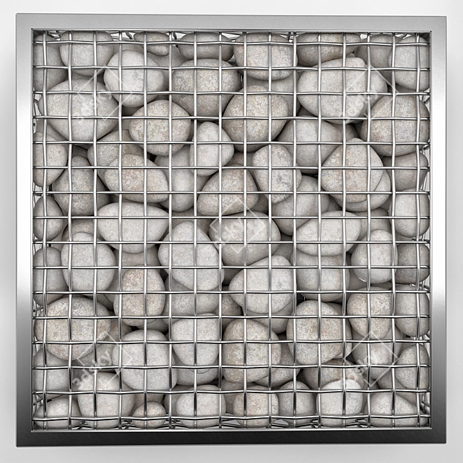 Gabion Wall: Versatile and Durable 3D model image 2