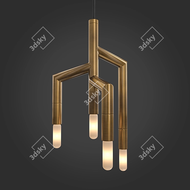 Flowing Candle Suspended Lamp 3D model image 1