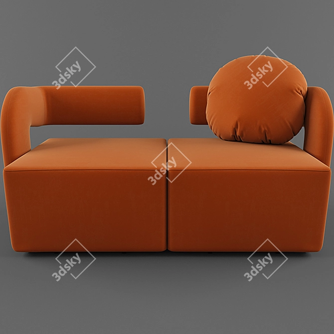 Versatile Virgola Armchair: Stylish Comfort for Any Space 3D model image 2