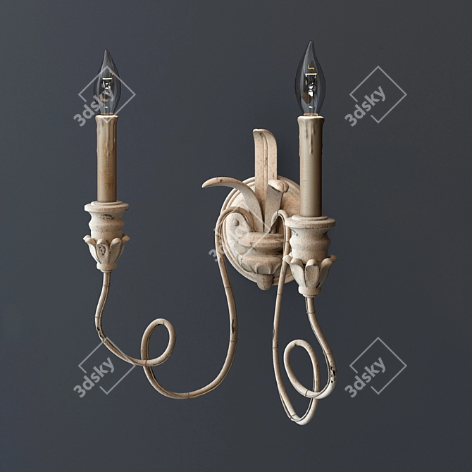 Vintage Salento Wall Sconce 3D model image 2