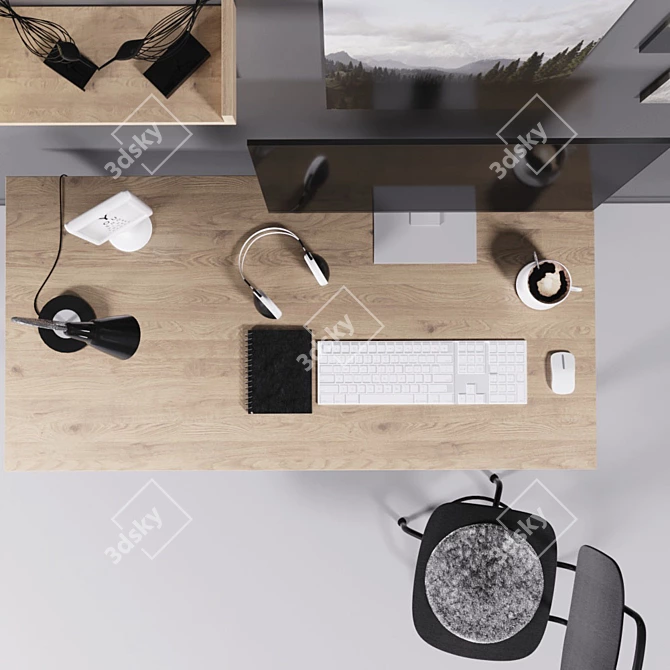 Modern Office Set: ARKELSTORP 3D model image 2