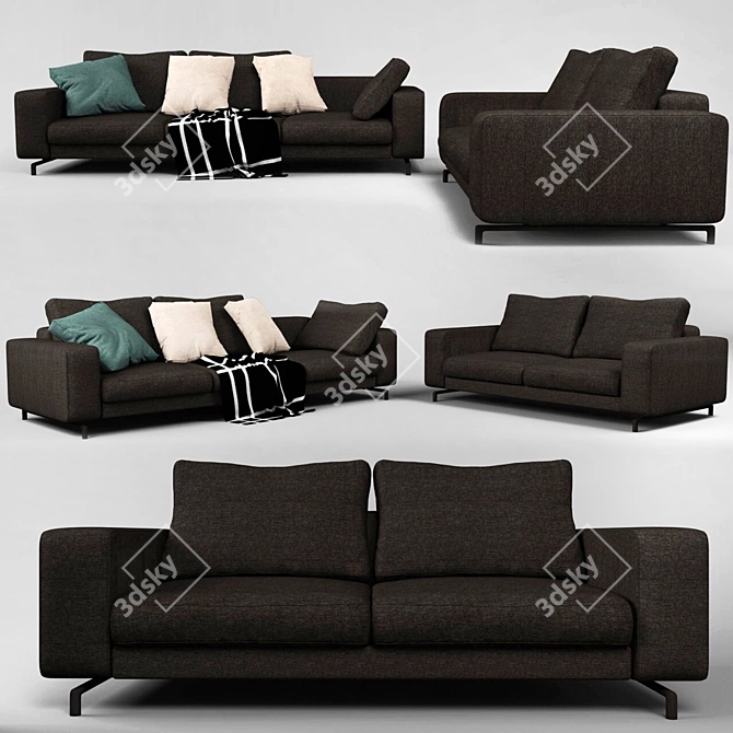Luxury Minotti Sherman 02 Sofa 3D model image 1