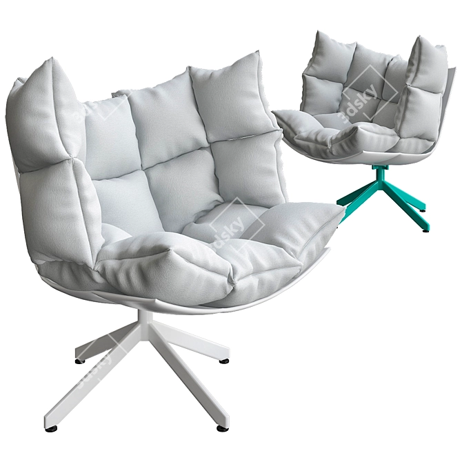 Outdoor Husk Armchair: URQUIOLA 3D model image 1