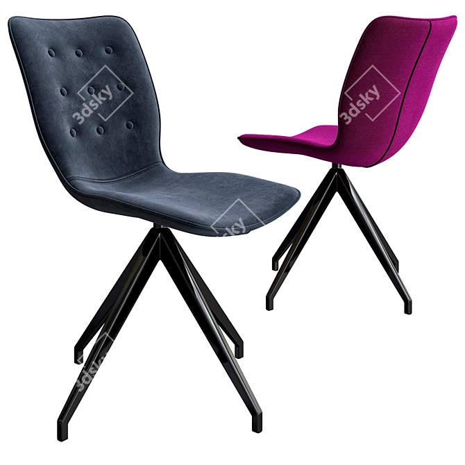 360° Swivel Trestle Chair 3D model image 1