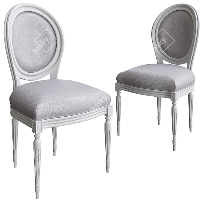 Elegant Louise Chair Kare 3D model image 1