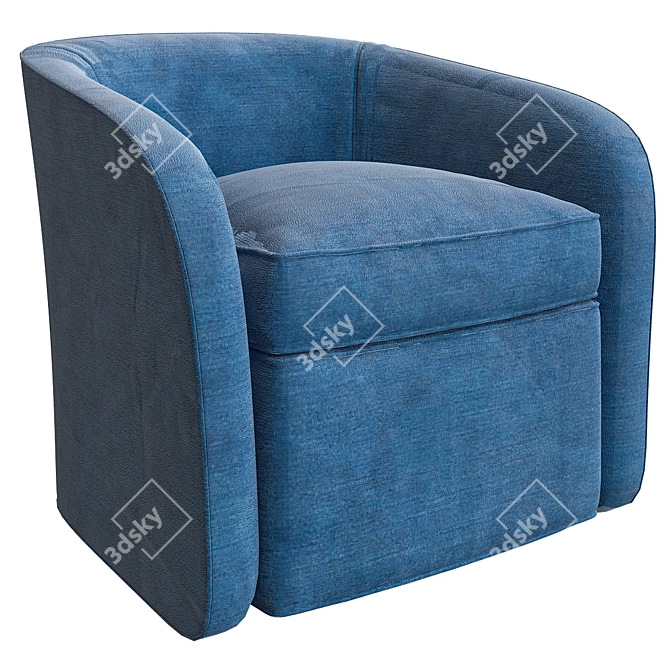 Edam Swivel Chair: Sleek and Stylish 3D model image 1