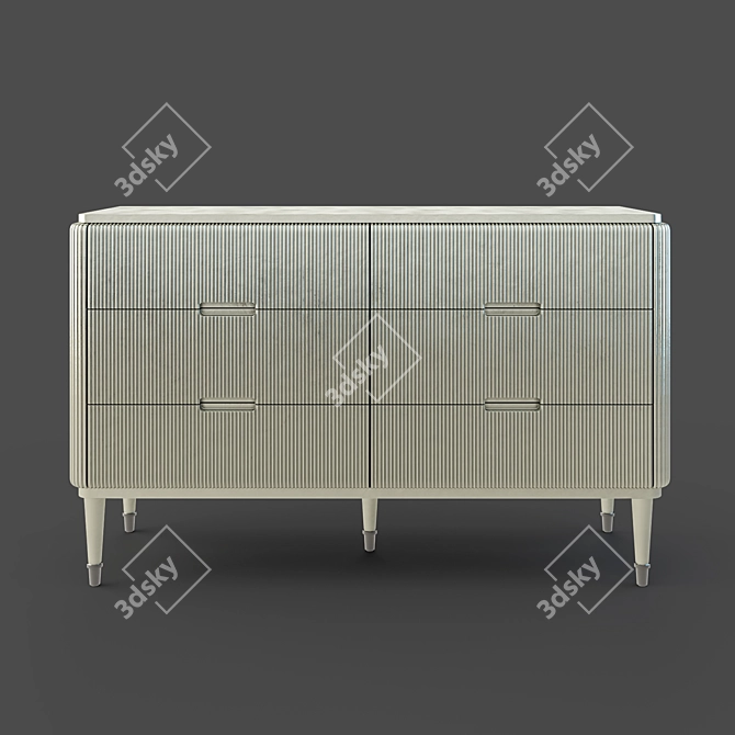 RIMINI Silver Chest by Fratelli Barri 3D model image 1